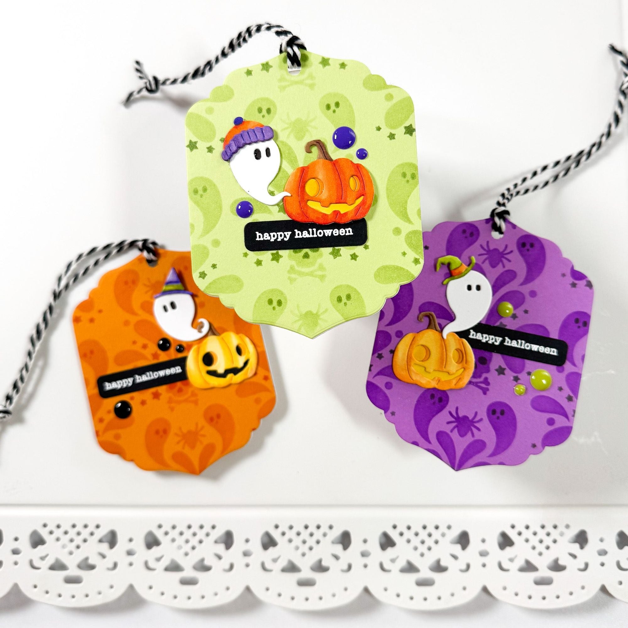 Simon Says Stamp Haunted Pumpkin Wafer Dies s1068 STAMPtember Halloween Tags