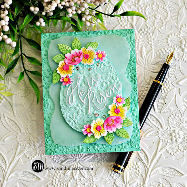 Simon Says Stamp He Is Risen Script Wafer Dies 1585sd Beautiful Moments Easter Card | color-code:ALT03