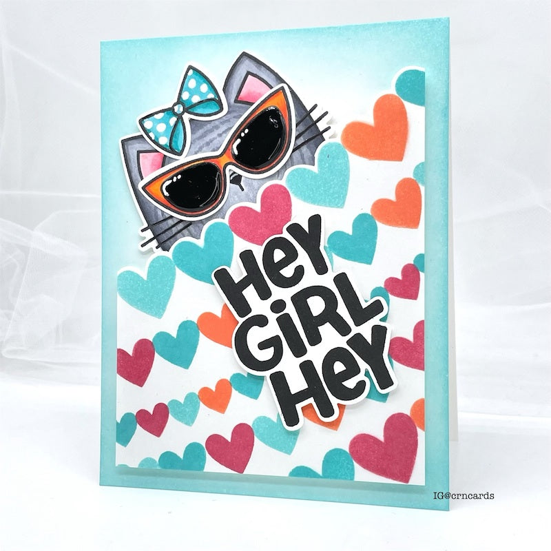 Simon Says Stencils Heart Banners ssst221731 Sweetheart Friend Card