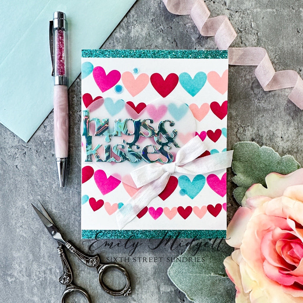 Simon Says Stencils Heart Banners ssst221731 Sweetheart Love Card | color-code:ALT01