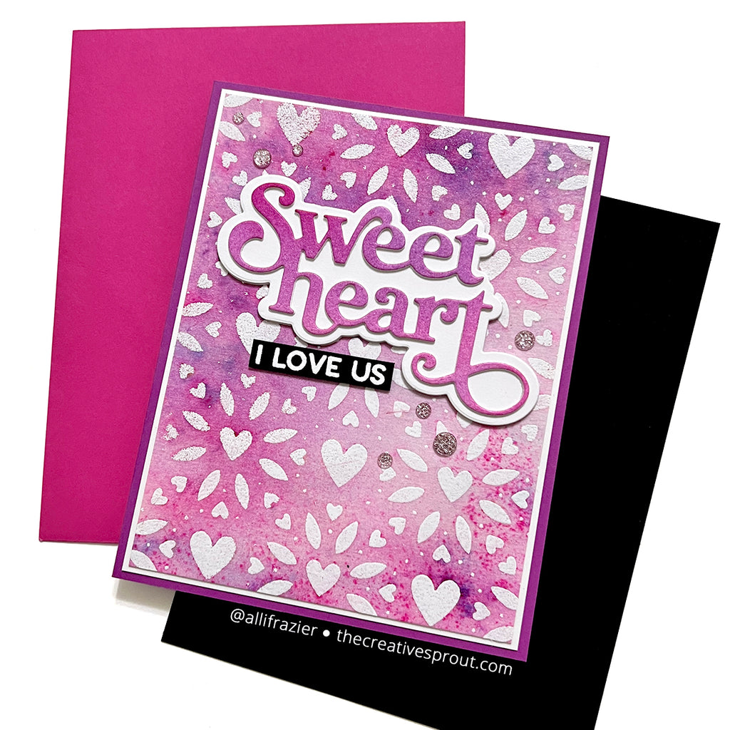 Simon Says Stencil Heart Blooms ssst221733 Sweetheart Love Card | color-code:ALT03
