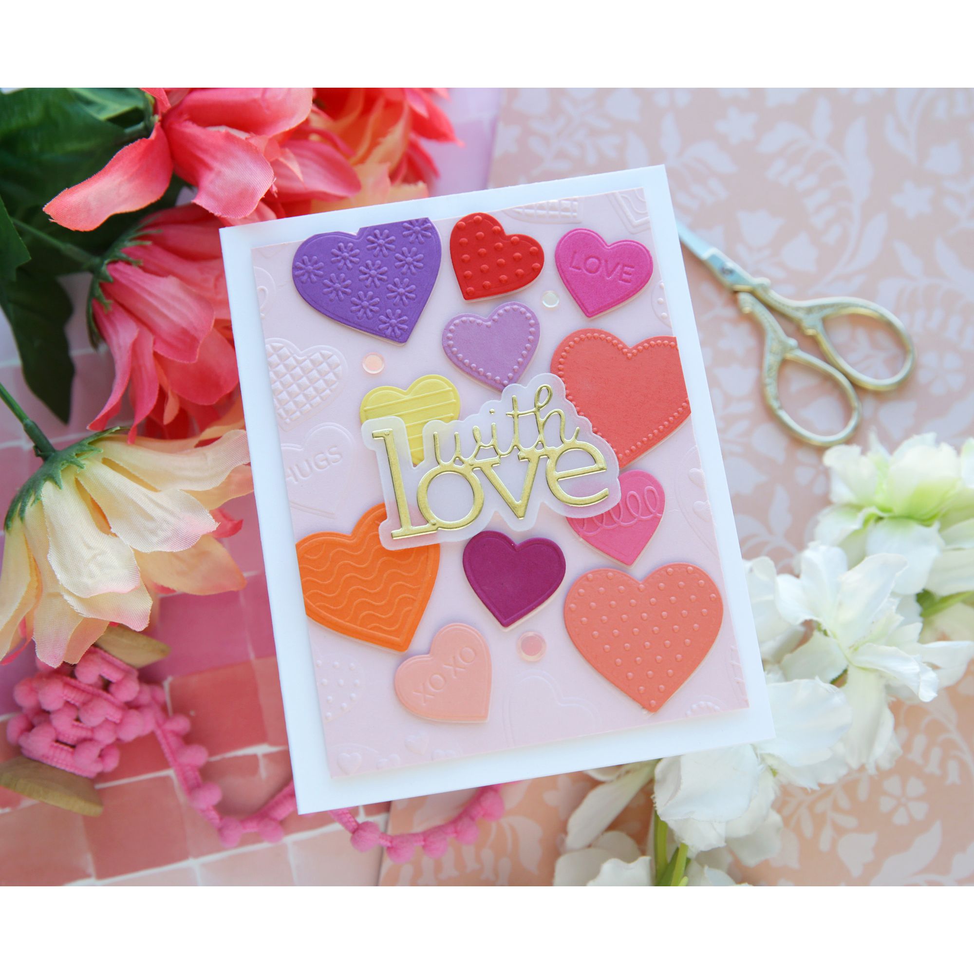 Simon Says Embossing Folder and Cutting Dies Heart Cookies sfd613