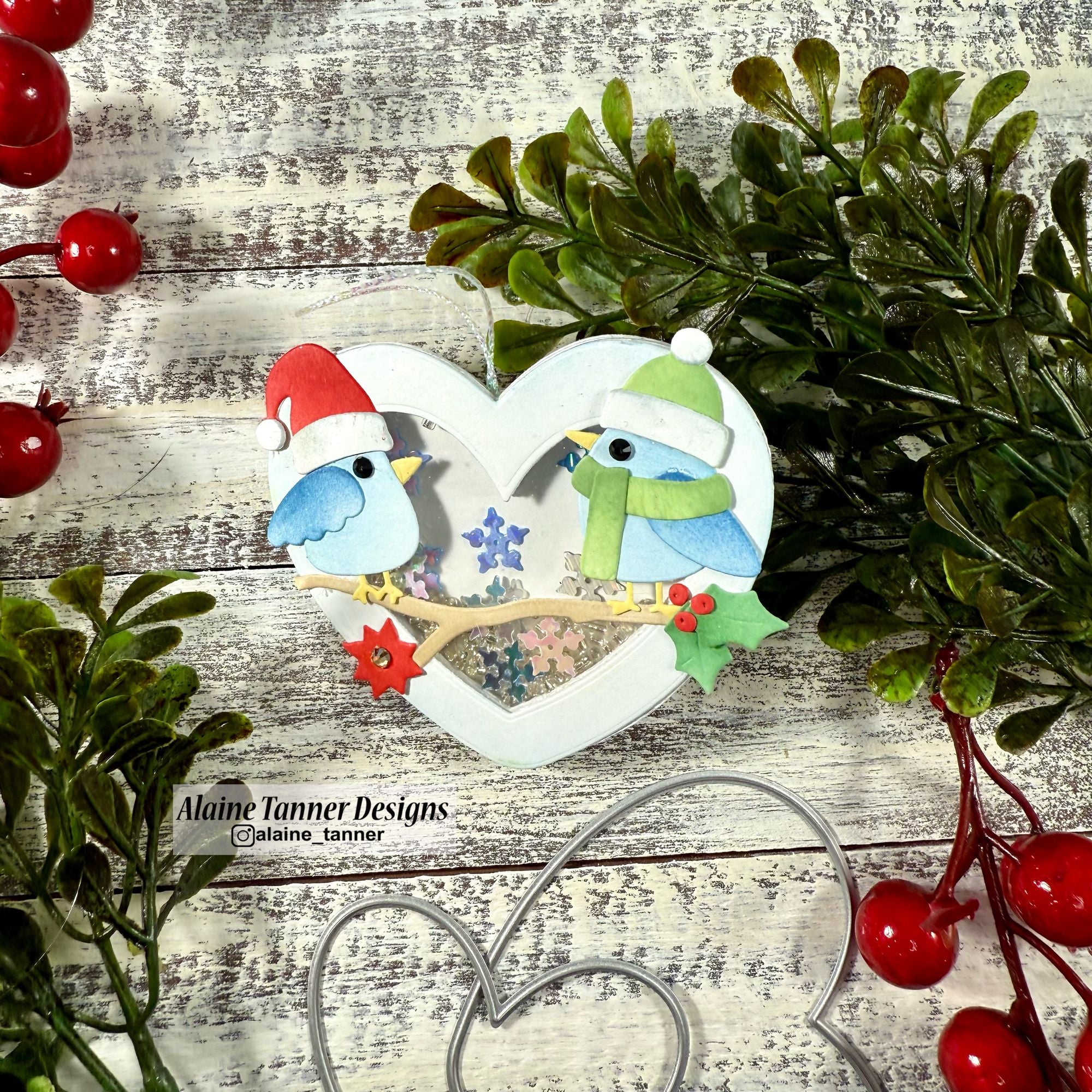 Simon Says Stamp Heart Shaker Shapes Wafer Dies 1399sd DieCember Christmas Ornament