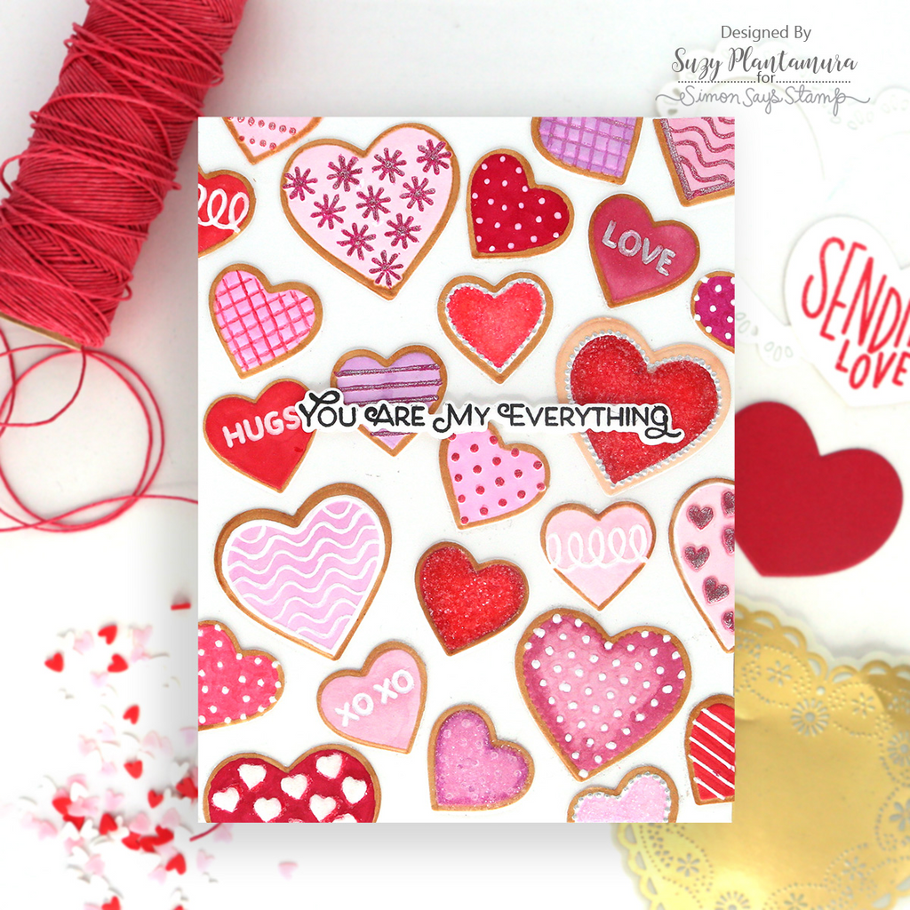 Simon Says Embossing Folder and Cutting Dies Heart Cookies sfd613