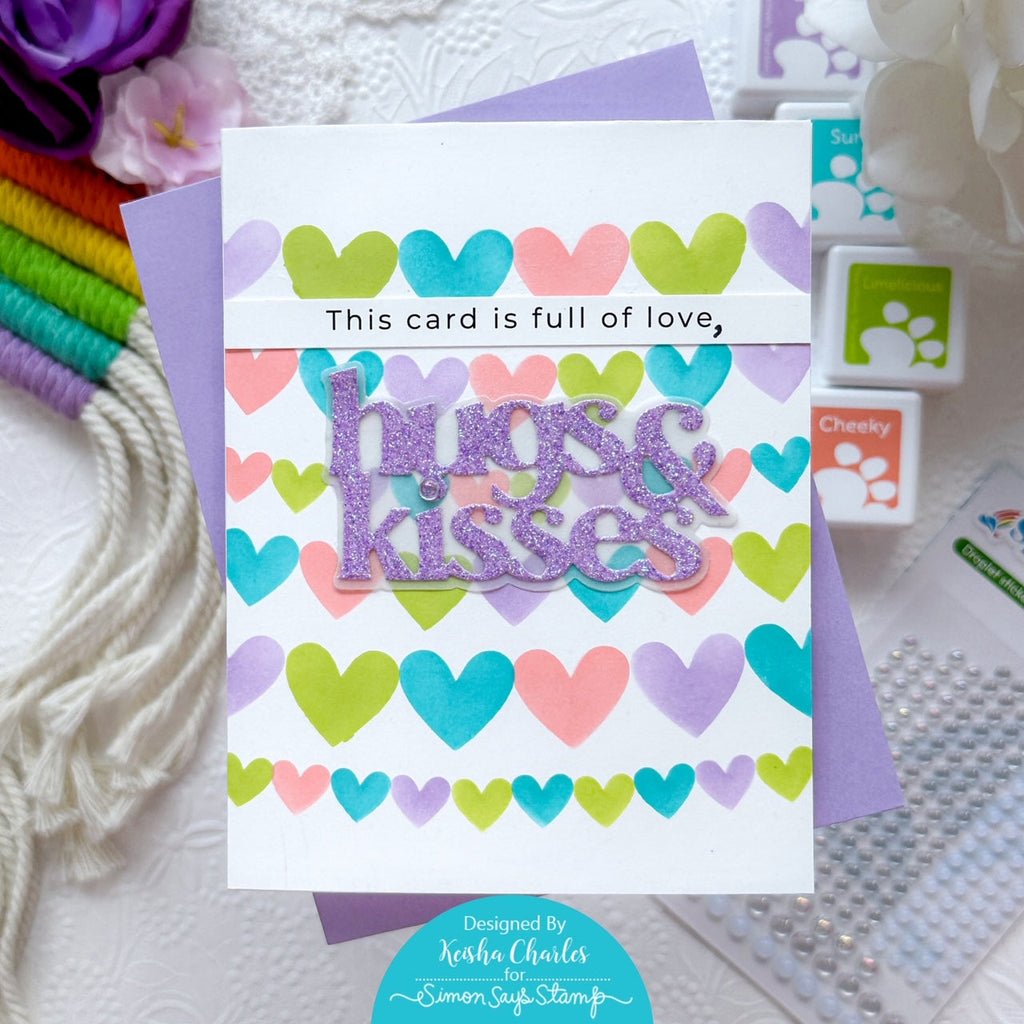 Simon Says Stencils Heart Banners ssst221731 Sweetheart Love Card | color-code:ALT05