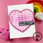 Simon Says Stamp Stencil Hearty Tweed 1012st Smitten Love Card