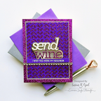 Simon Says Stamp Stencil Hearty Tweed 1012st Smitten Friend Card