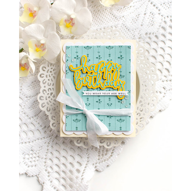 Simon Says Stamp Bouncy Happy Birthday Wafer Dies 1365sd DieCember Birthday Card | color-code:ALT04