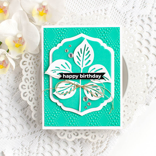Simon Says Stamp Embossing Folder Dotty Diamonds sf459 Rain Or Shine Birthday Card | color-code:ALT04