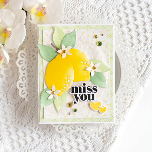 Simon Says Stamp! Simon Says Stamp LEMON ZEST Wafer Dies sssd112645 Miss You Card | color-code:ALT03