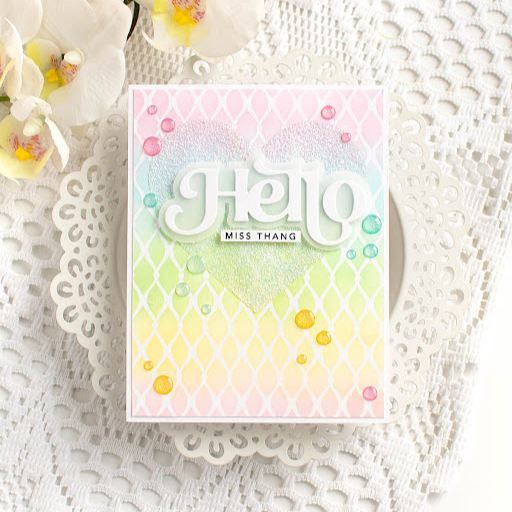 Simon Says Stamp Stencil Delicate Lattice 1091st Hello Card | color-code:ALT01