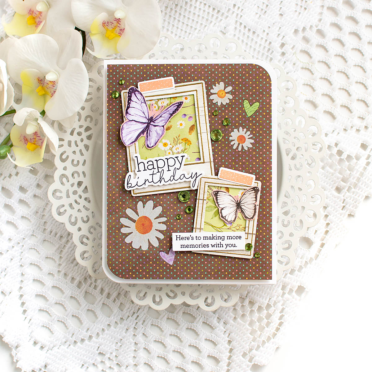 CZ Design Clear Stamps Modern Scrapbook cz288c Moments in Time Birthday Card | color-code:ALT11