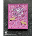 Simon Says Stamp Embossing Folder Heavenly Heart Floral Frame sf485 You Are My Favorite Easter Card