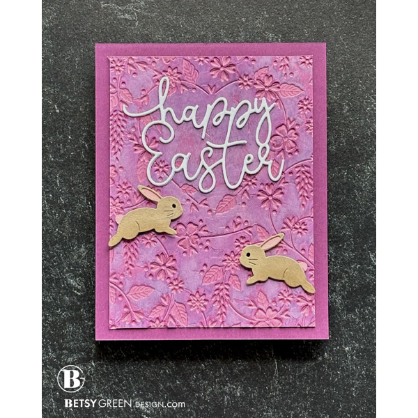 Simon Says Stamp Embossing Folder Heavenly Heart Floral Frame sf485 You Are My Favorite Easter Card