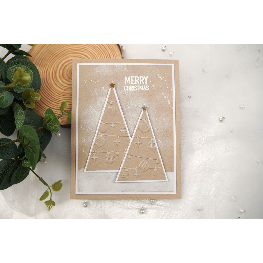 Simon Says Stamp Embossing Folder Heirloom Ornaments sf529 Sugar and Spice Holiday Card