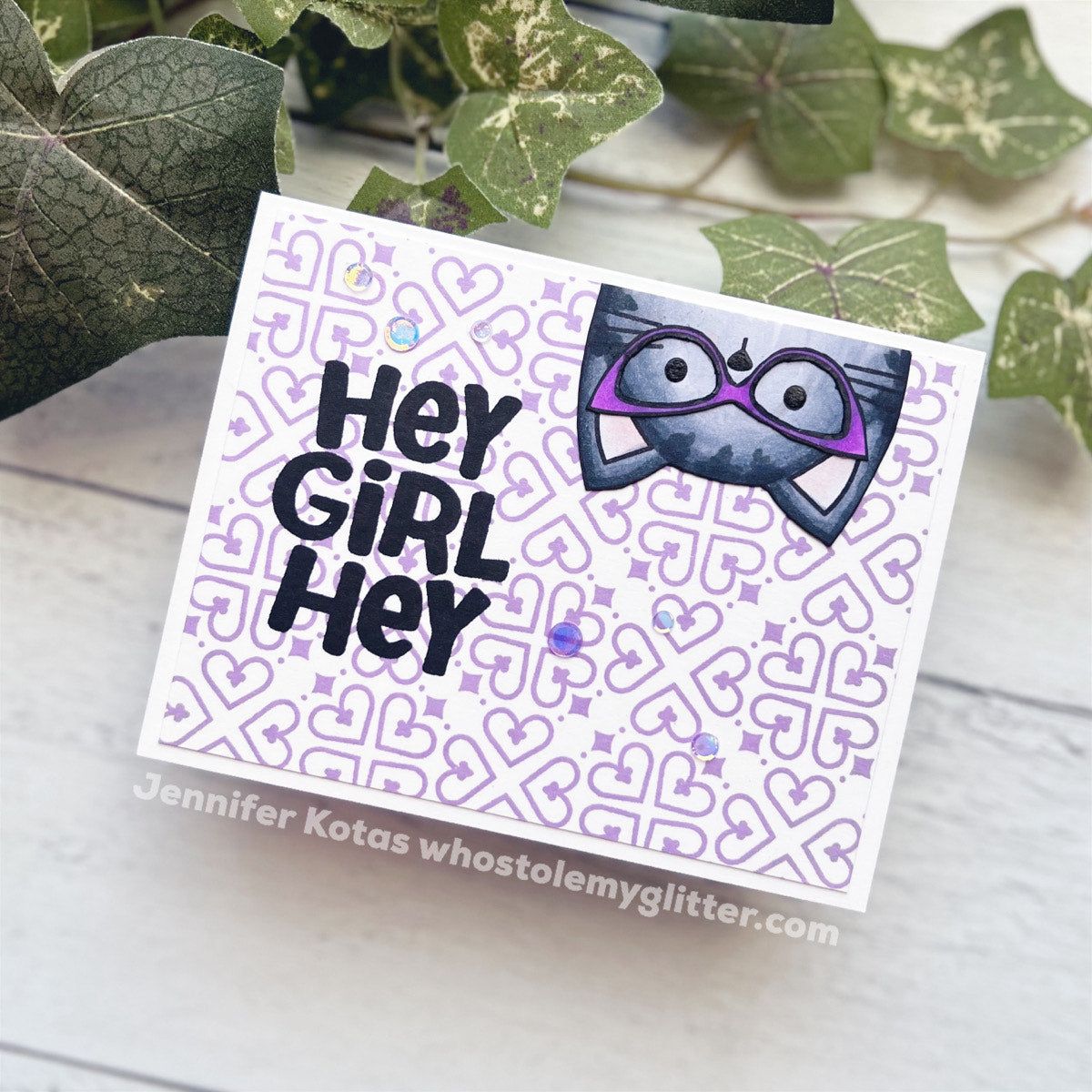Simon Says Clear Stamps Hello There Animals 2016ssc Sweetheart Hello Card