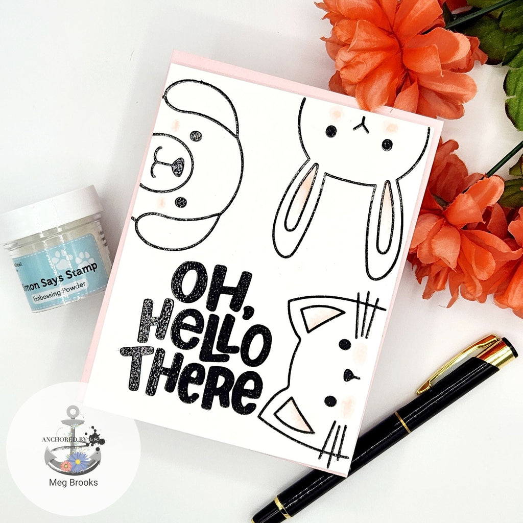 Simon Says Clear Stamps Hello There Animals 2016ssc Sweetheart Hello Card