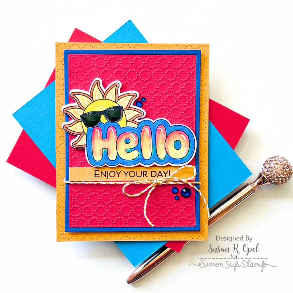 Simon Says Stamps and Dies Hello set784he Hello Card