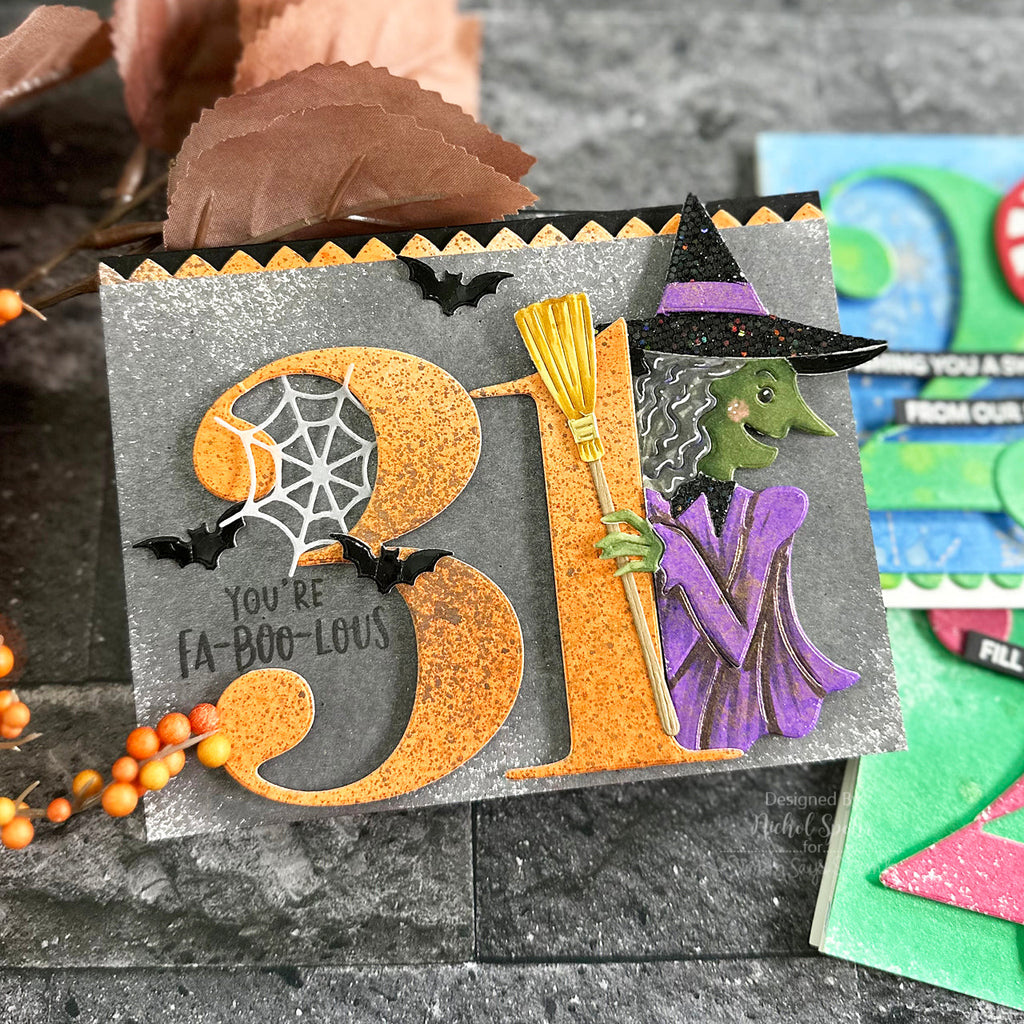 Hero Arts Fancy Cuts Dies Peeking Witch df146 happy halloween | color-code:ALT01