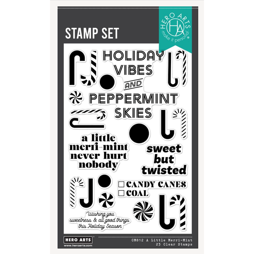 Hero Arts A Little Merri-Mint Clear Stamp Set cm812