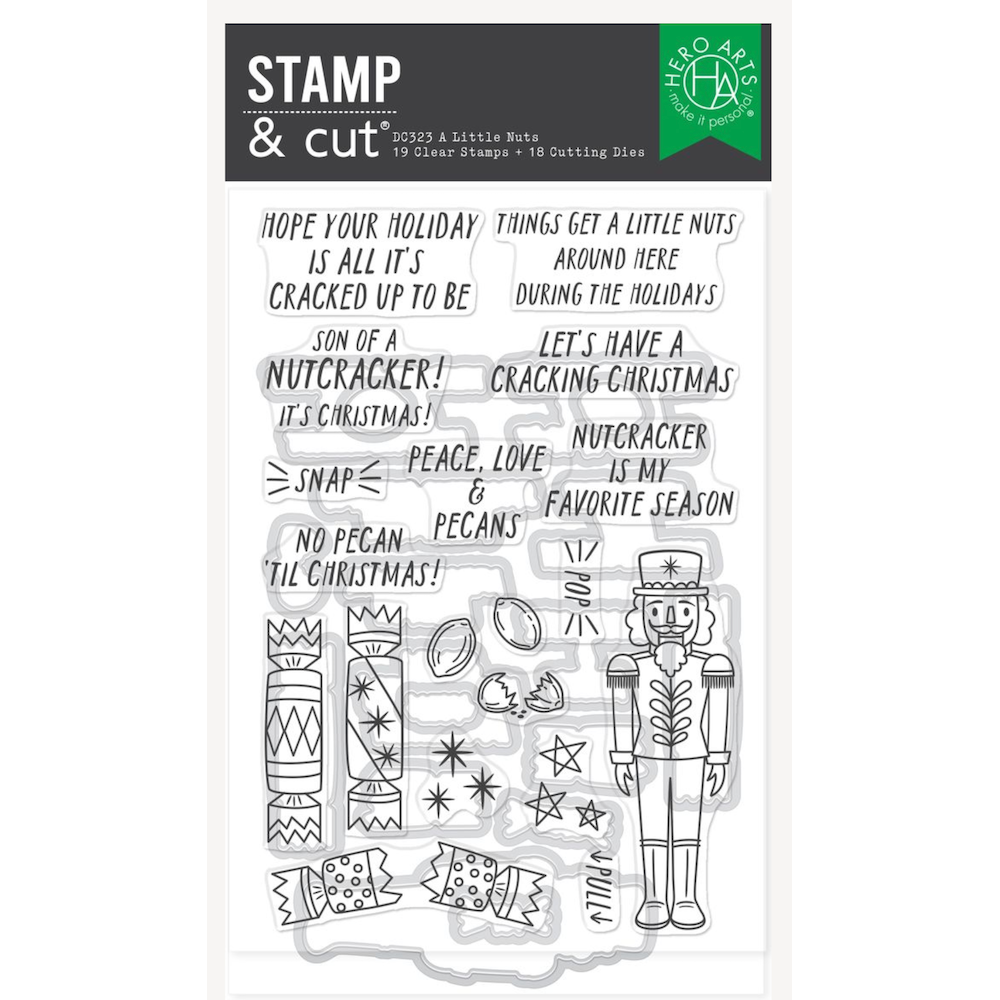 Hero Arts A Little Nuts Clear Stamp and Die Set dc323