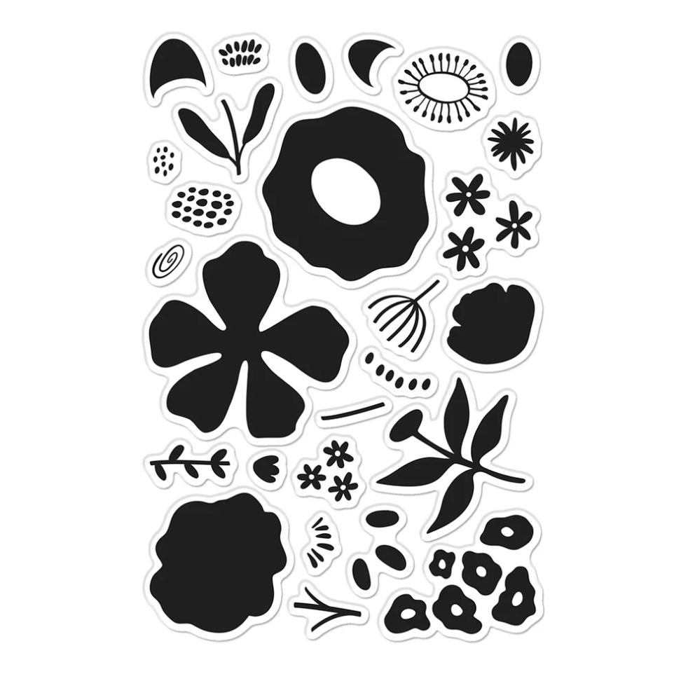 Hero Arts Abstract Floral Clear Stamp Set cm839
