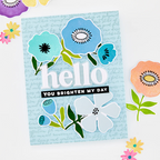 Hero Arts Abstract Floral Clear Stamp Set cm839 hello