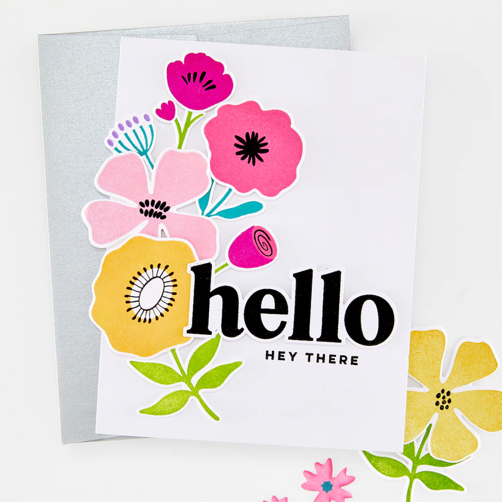 Hero Arts Abstract Floral Clear Stamp Set cm839 hey