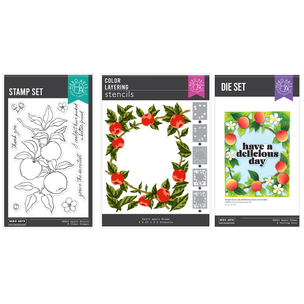 Hero Arts Apple Branch Stamp Die and Stencil Bundle