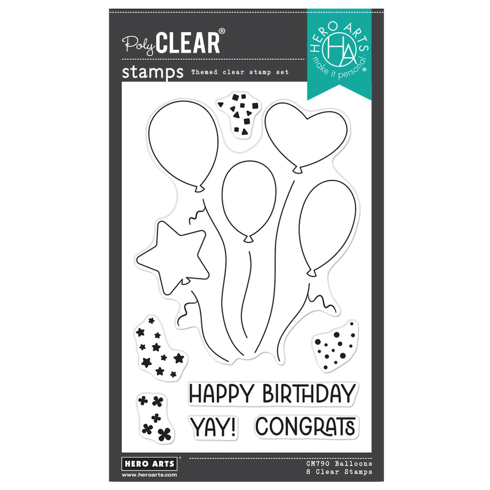 Hero Arts Balloons Clear Stamp Set cm790