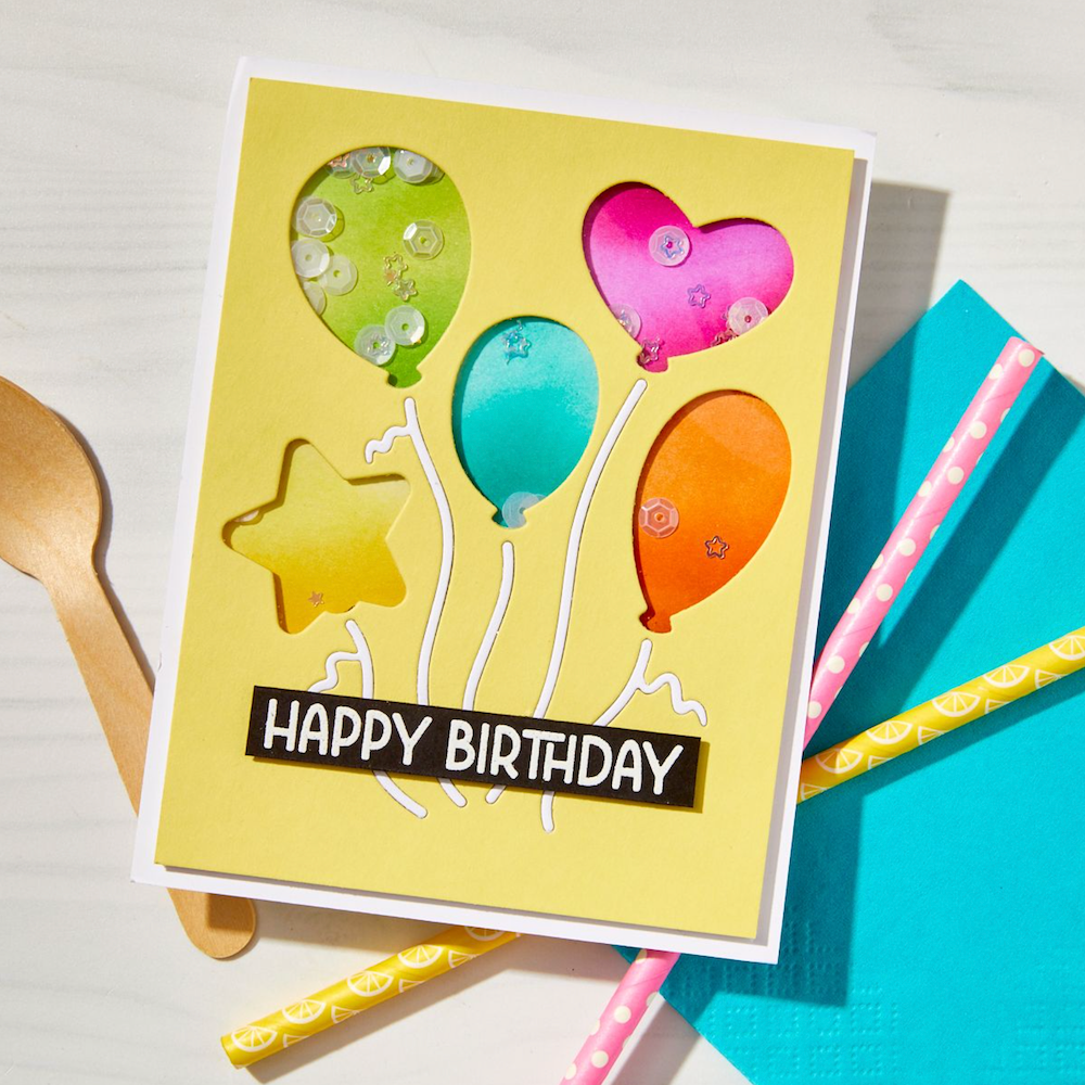 Hero Arts Balloons Cover Plate df241 birthday
