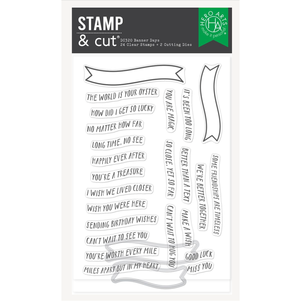 Hero Arts Banner Days Clear Stamp and Die Set dc320