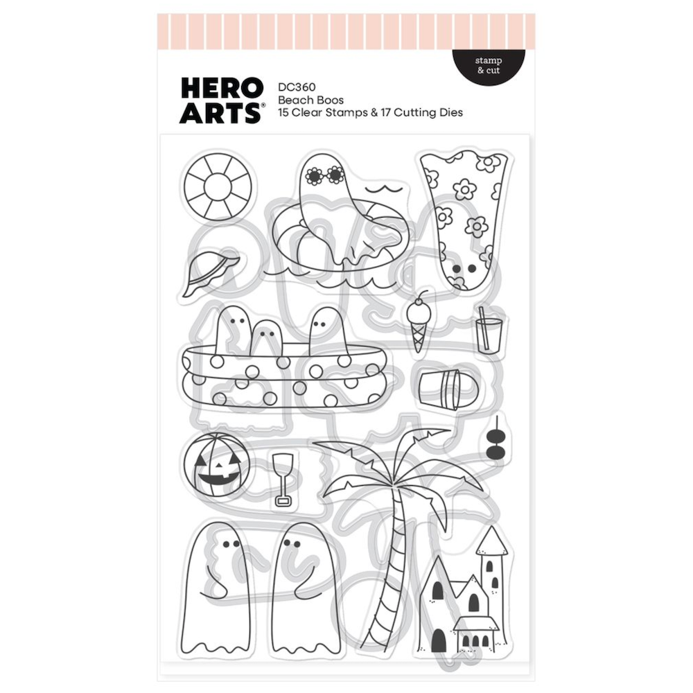 Hero Arts Beach Boos Clear Stamp and Die Set dc360