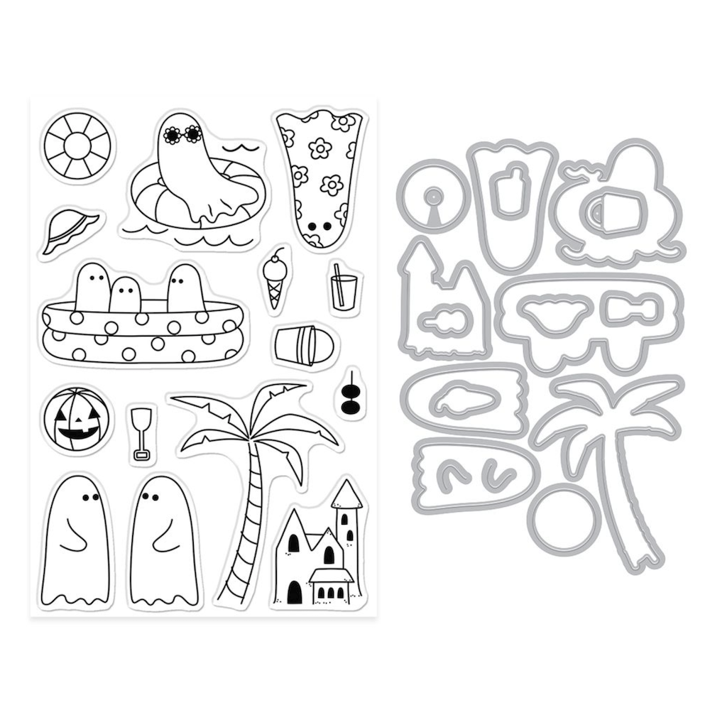 Hero Arts Beach Boos Clear Stamp and Die Set dc360 product
