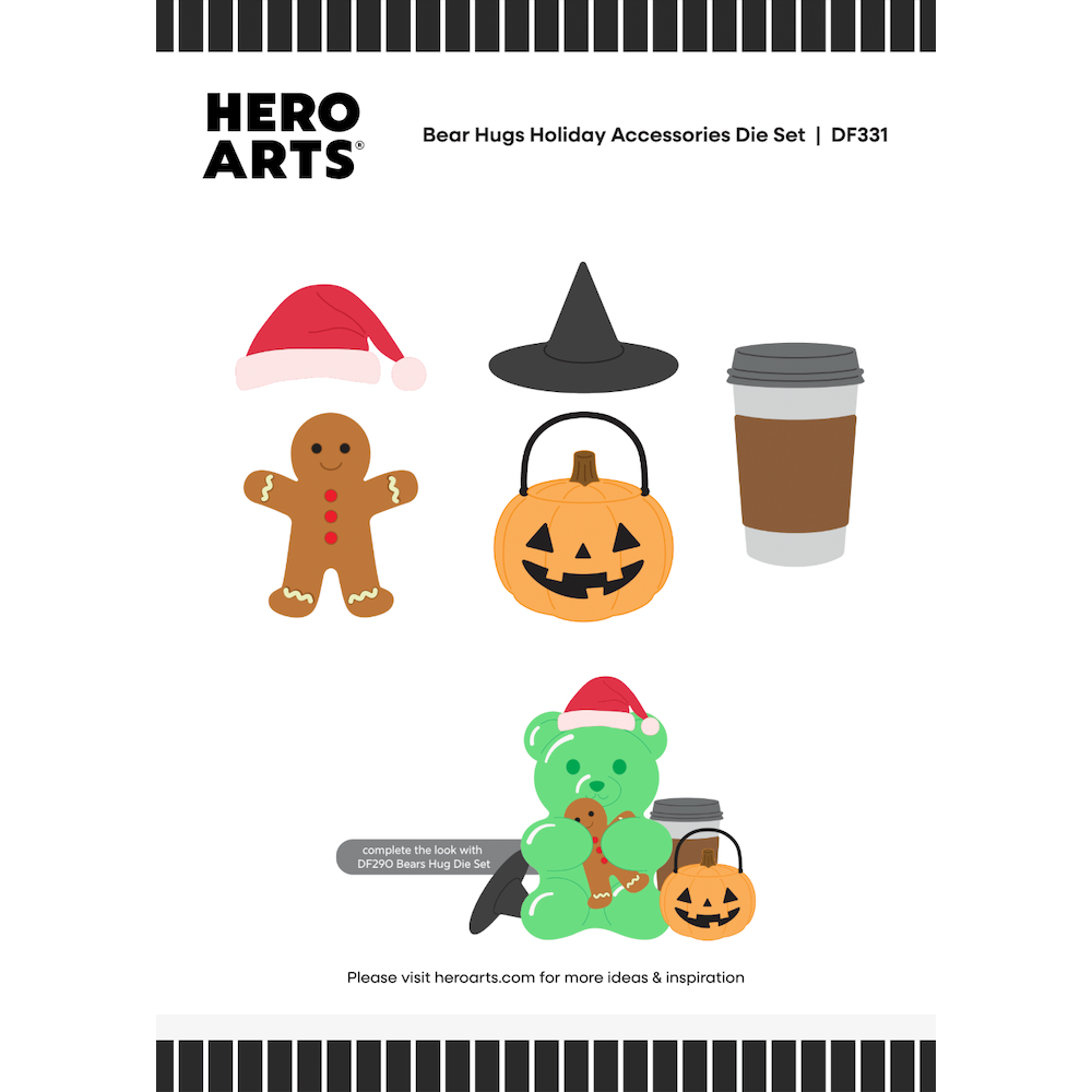 Hero Arts Bear Hugs Holiday Accessories Die Set df331