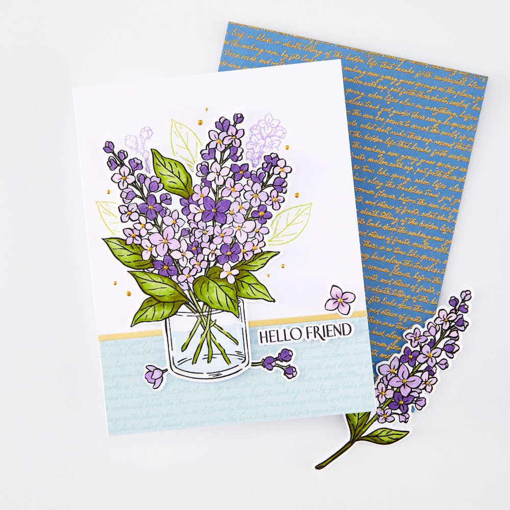 Hero Arts Birdsong Script Cling Stamp cg949 hello