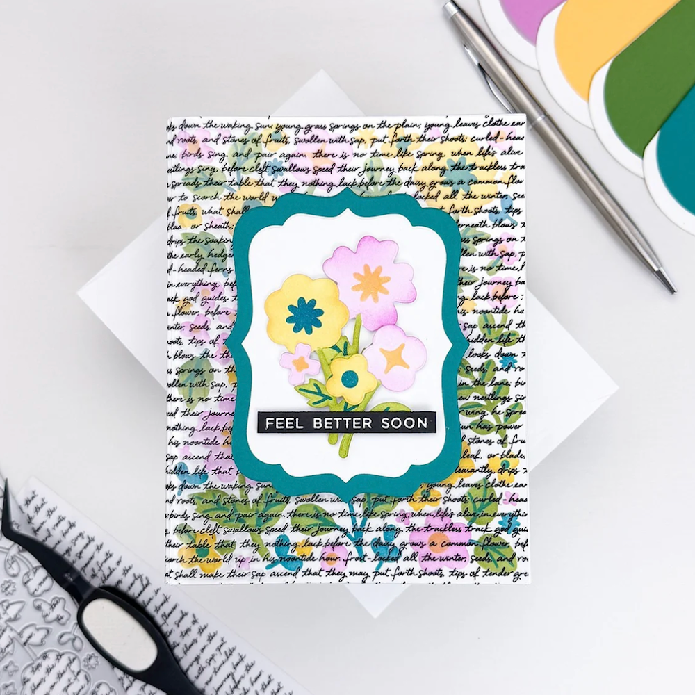 Hero Arts Birdsong Script Rub-On Transfers rt150 better