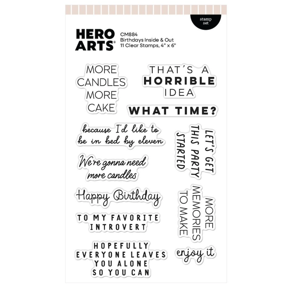Hero Arts Birthdays Inside & Out Clear Stamp Set cm884