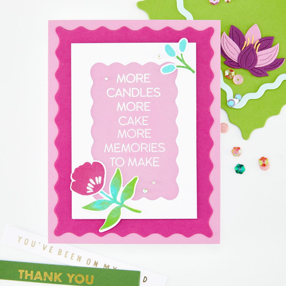 Hero Arts Birthdays Inside & Out Clear Stamp Set cm884 candles