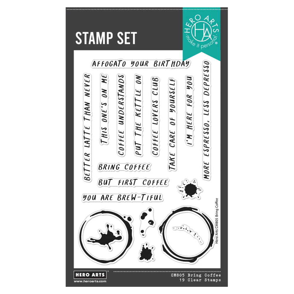 Hero Arts Bring Coffee Clear Stamp Set cm805