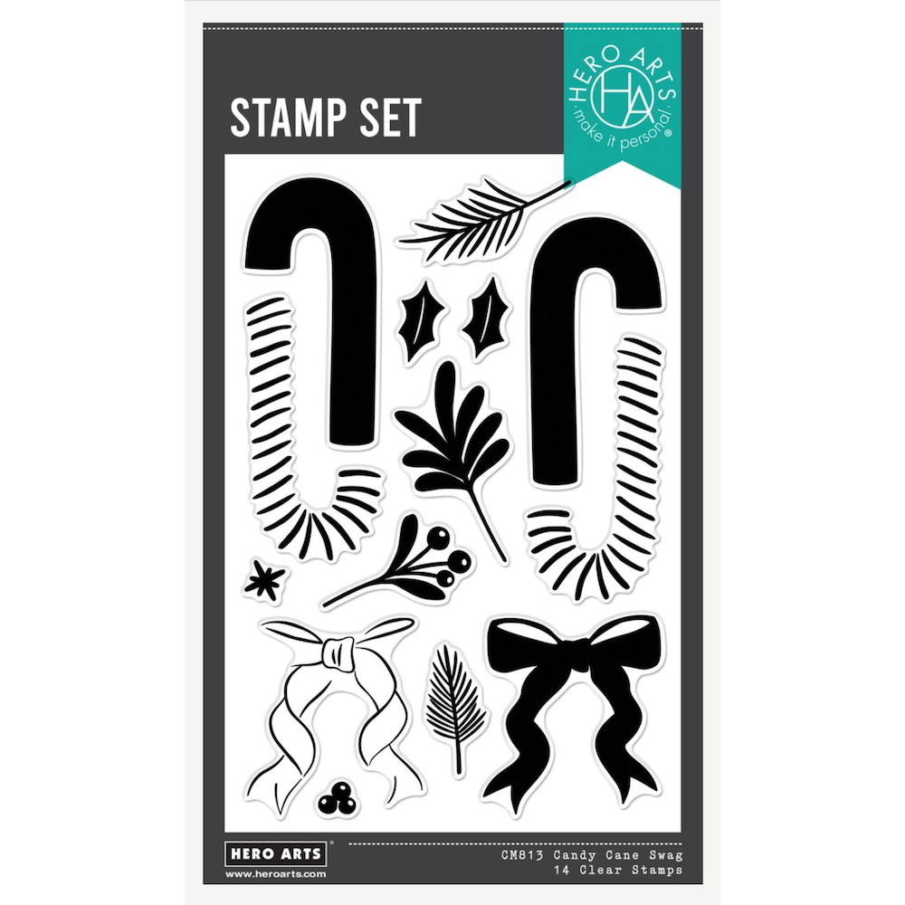 Hero Arts Candy Cane Swag Clear Stamp Set cm813