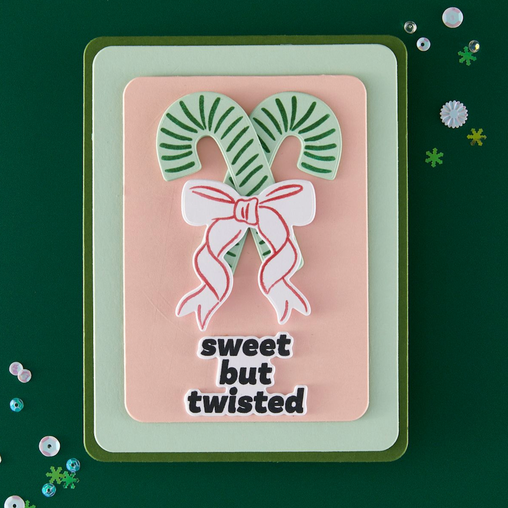 Hero Arts Candy Cane Swag Clear Stamp Set cm813 sweet