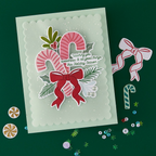 Hero Arts Candy Cane Swag Clear Stamp and Die Set dc322 sweetness
