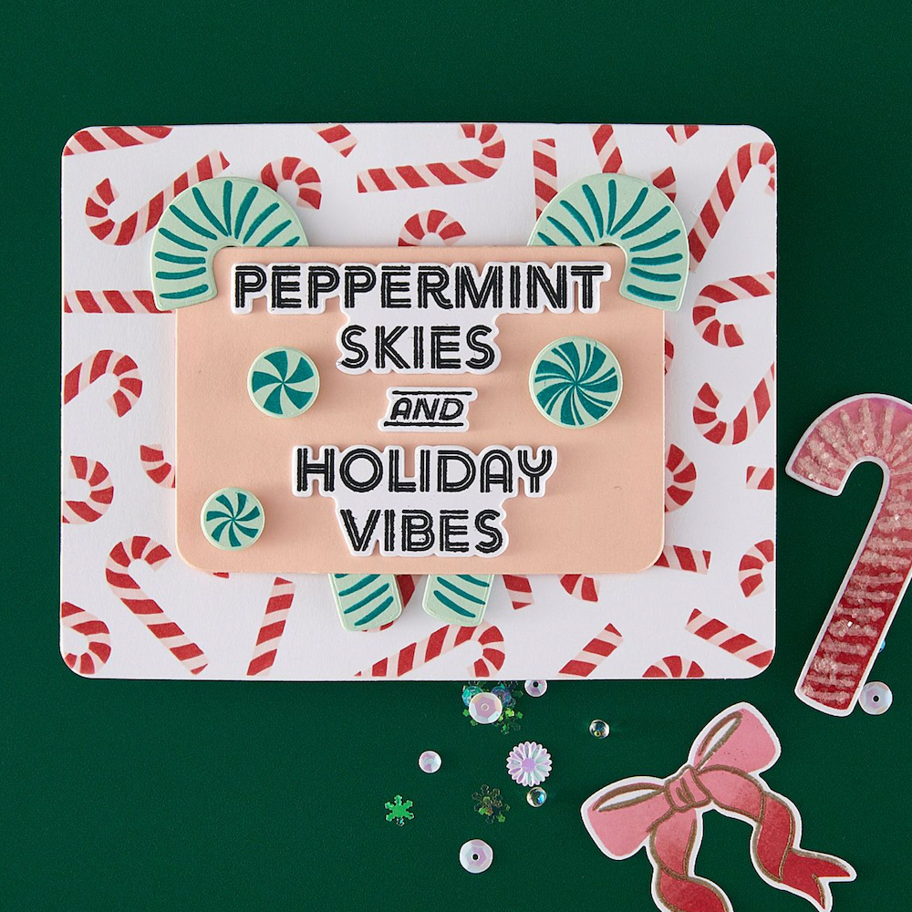 Hero Arts Candy Cane Toss Up Stencil Set sa308 skies