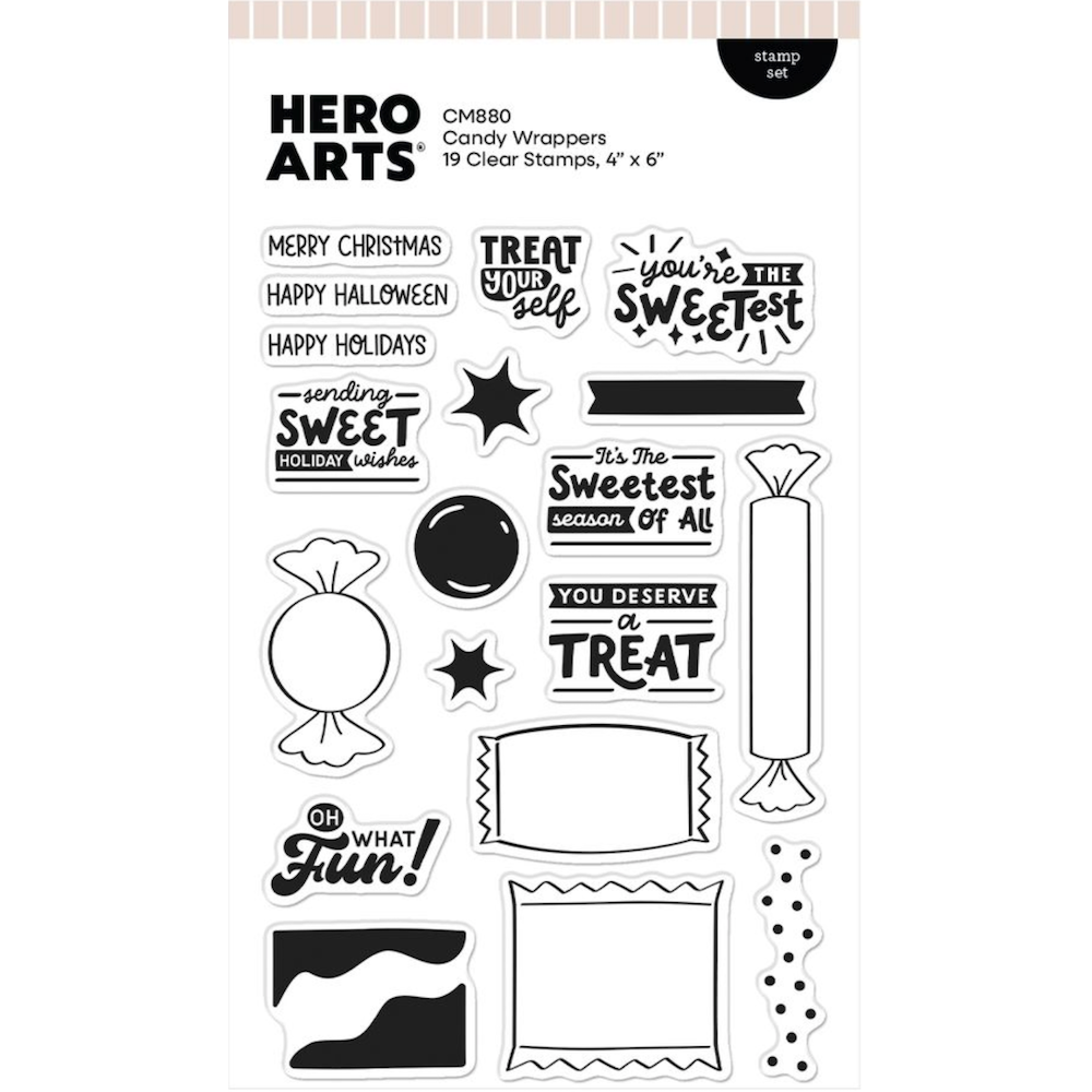 Hero Arts Candy Wrappers Clear Stamp Set cm880