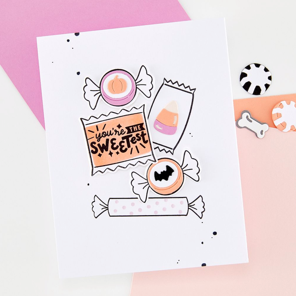 Hero Arts Candy Wrappers Clear Stamp and Die Set dc375 sweetest