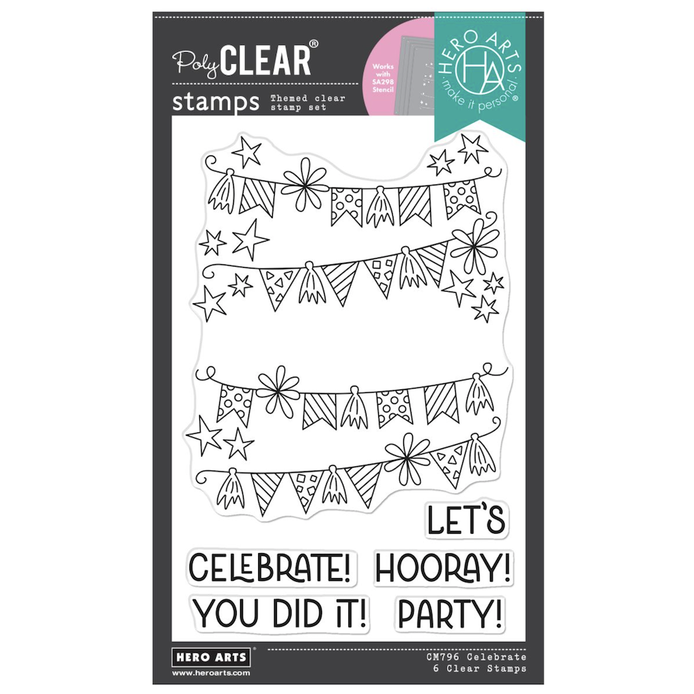 Hero Arts Celebrate Clear Stamp Set cm796