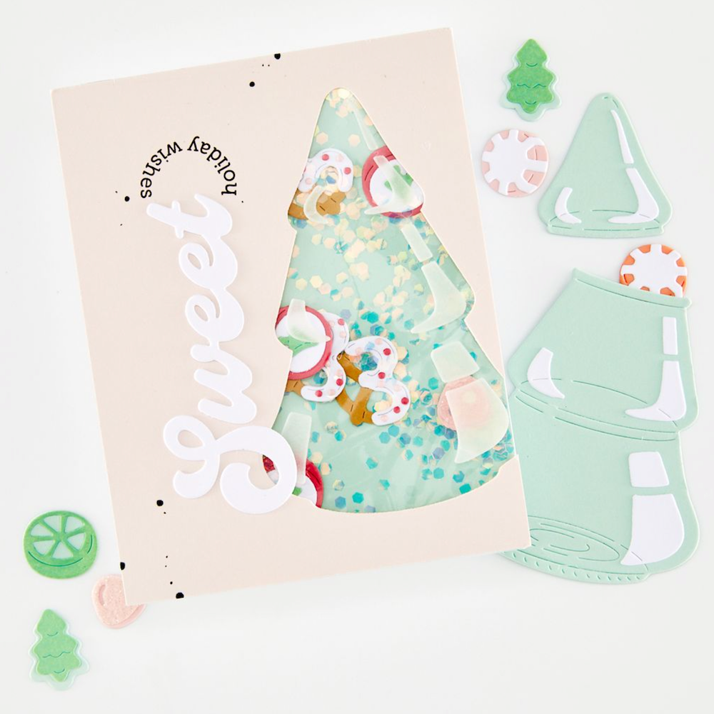Hero Arts Christmas Tree Candy Jar Die Set df328 sweet