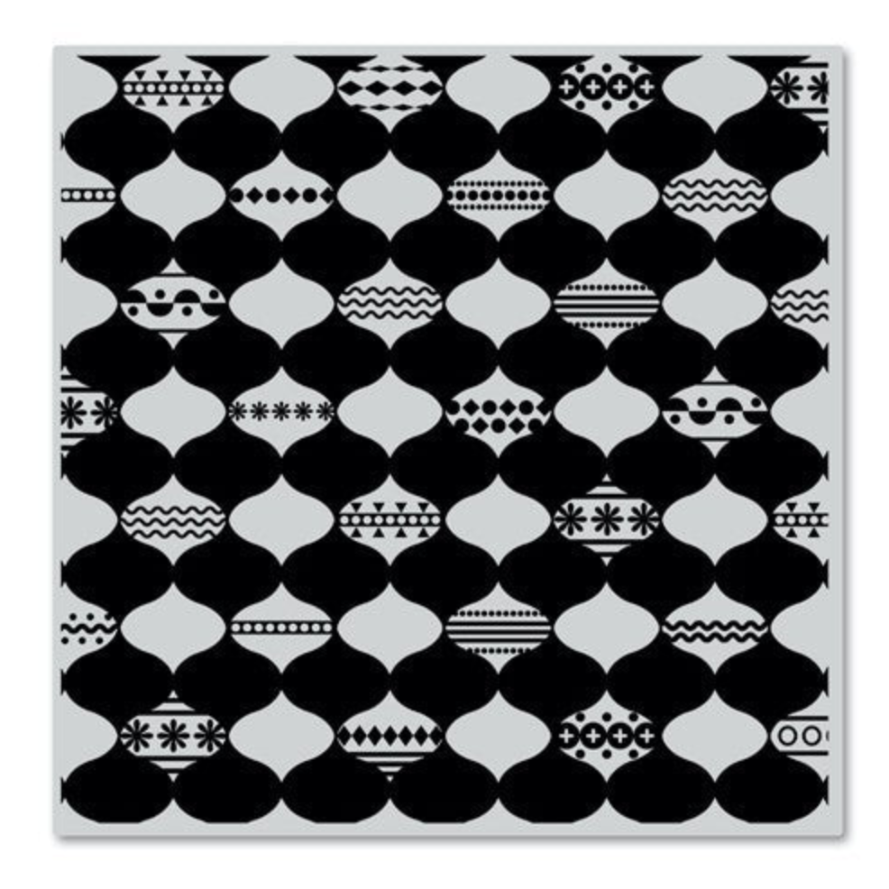 Hero Arts Cling Stamp ORNAMENT GRID BOLD PRINTS CG894