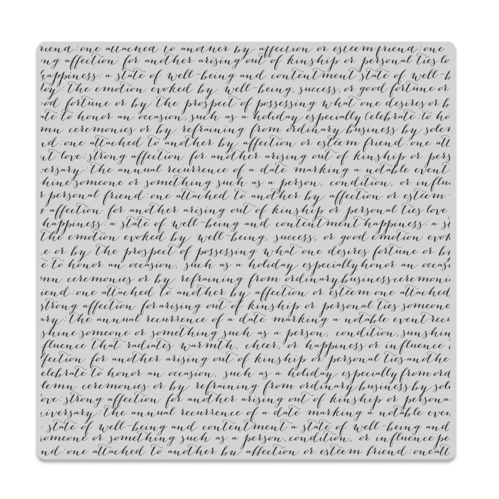 Hero Arts Cling Stamp SCRIPT Bold Prints CG830